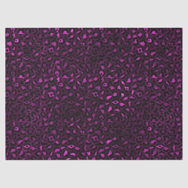 Purple and Gold Leopard Series Design 5 Tissue Paper (Front)