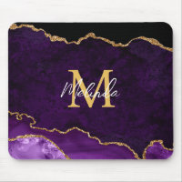 Purple and Gold Marble Agate