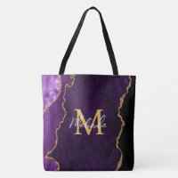 Purple and Gold Marble Agate