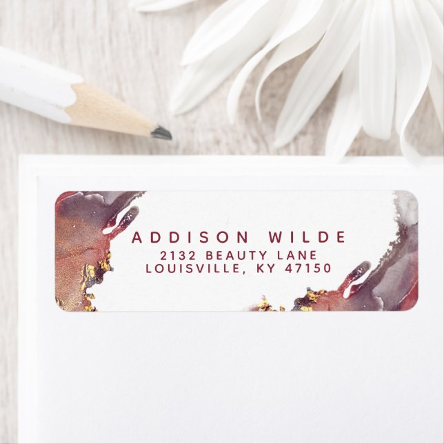 Purple And Gold Modern Art Liquid Ink Return (Insitu)