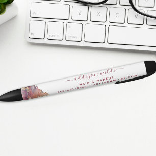 Purple And Gold Modern Art Liquid Watercolor Ink Black Ink Pen