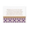 Purple and Gold Moroccan Reception Enclosure Card