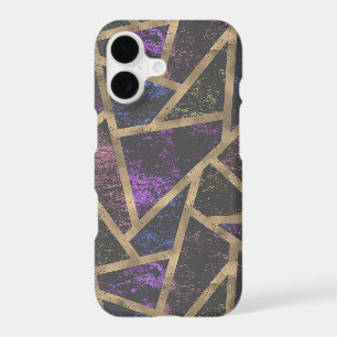 Purple and gold mosaic pattern