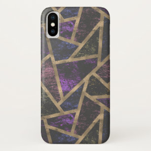 Purple and gold mosaic pattern Case-Mate iPhone case