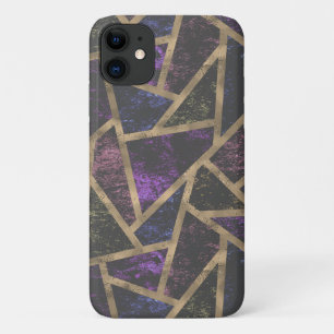 Purple and gold mosaic pattern Case-Mate iPhone case