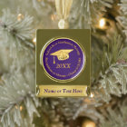 Purple and Gold Personalised Graduation Ornaments