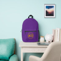 Purple and Gold School Colours and Letters