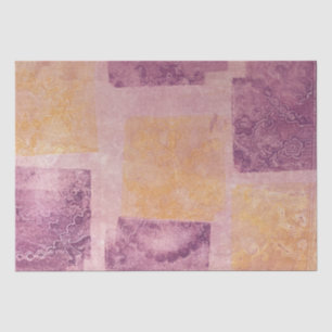 Purple and Gold Squares Tissue Paper