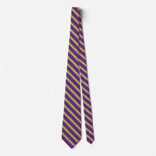 Purple And Gold Striped Tie