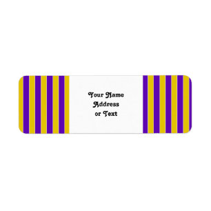 Purple And Gold Stripes - Team or School Colours