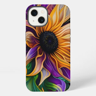 Purple and Gold Sunflower iPhone 13 Case