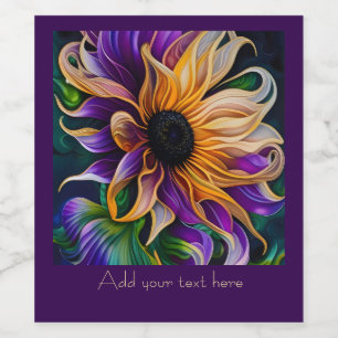 Purple and Gold Sunflower Sticker