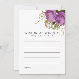 Purple and Gold Vintage Chic Floral Bridal Advice