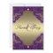 Purple and Gold Wedding Invitation