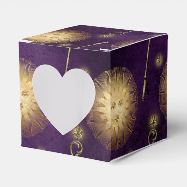 Purple and Gold Wizard Favour Box (Front Side)