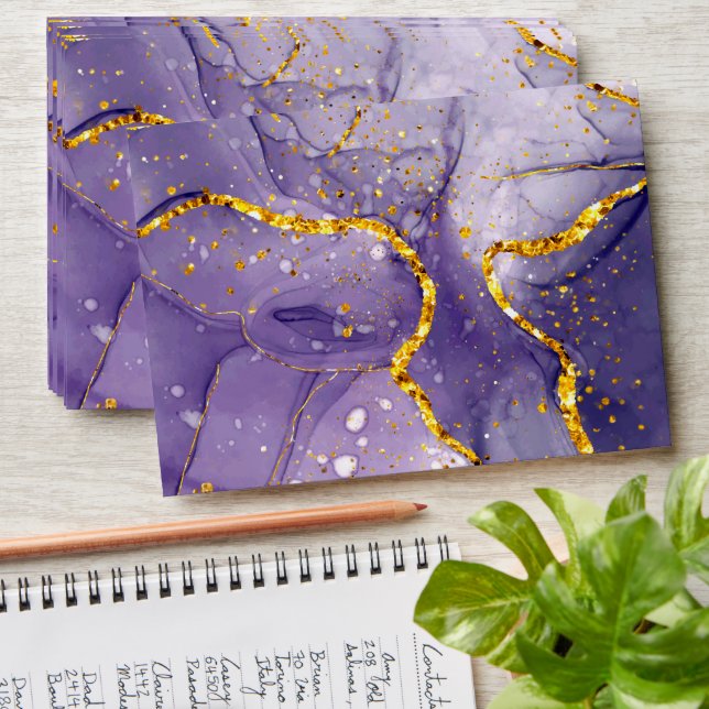 Purple and Golden Marble Envelope (Stacked)