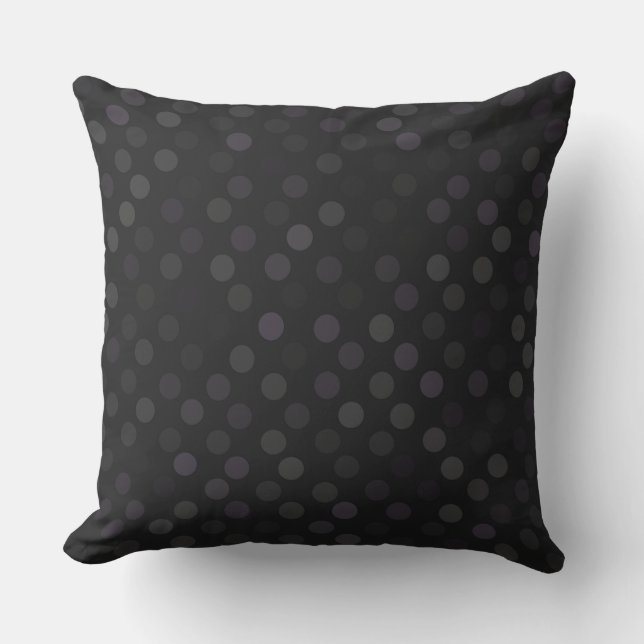 purple and gray polka dot cushion (Front)