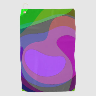 Purple And Green 403 Golf Towel