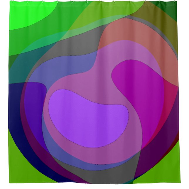 Purple And Green 403 Shower Curtain (Front)