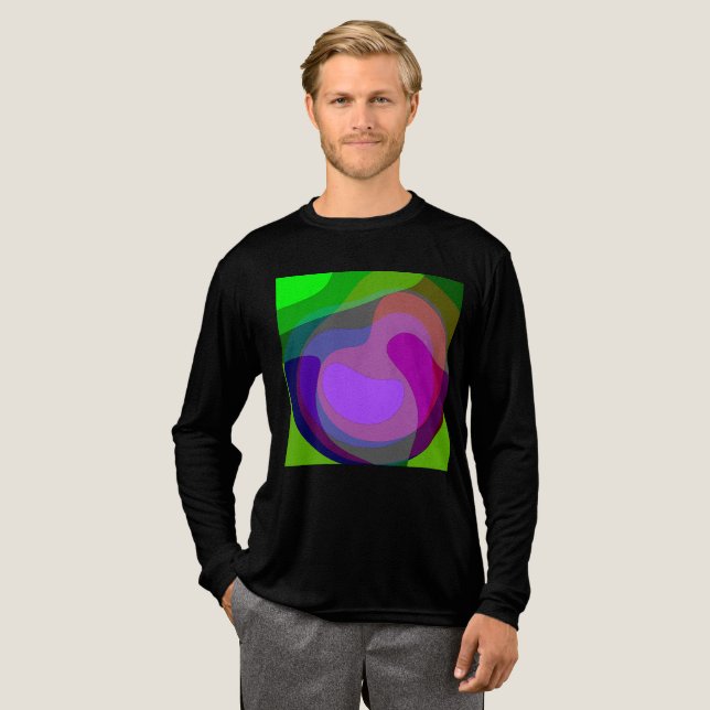 Purple And Green 403 Tri-Blend Shirt (Full Front)