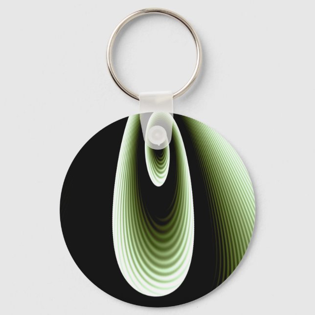 Purple and Green COOL Modern Pattern Key Ring (Front)