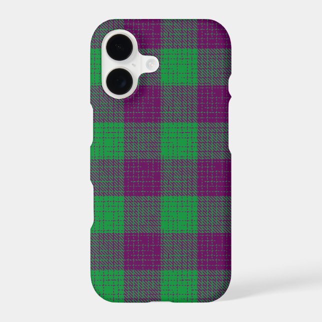 Purple and Green Crosshatch Chequered Pattern  (Back)