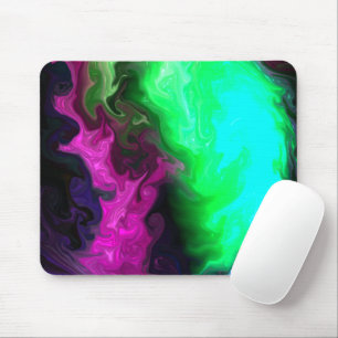 Purple and Green Design Mouse Pad