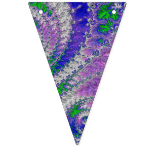 Purple and Green Fractal Bunting