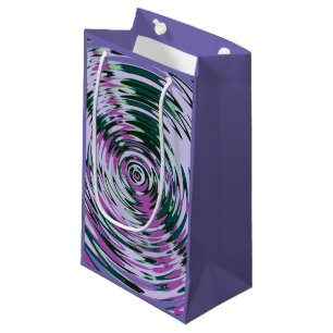 Purple and Green Gift Bag Abstract Swirls Gift Bag