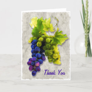 Purple and Green Grapes Thank You Card