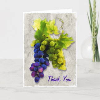 Purple and Green Grapes Thank You Card