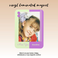 Purple and green miss you grandma photo