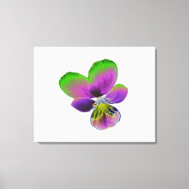 Purple and Green Pansy Canvas Print (Front)