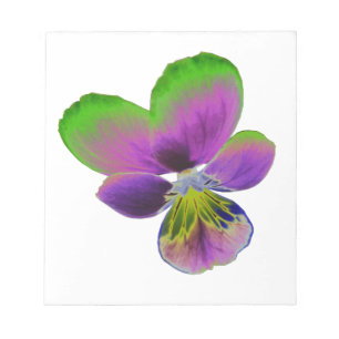 Purple and Green Pansy Notepad