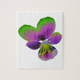 Purple and Green Pansy Puzzle