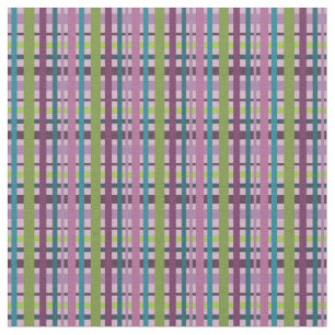 Purple and Green Plaid Fabric