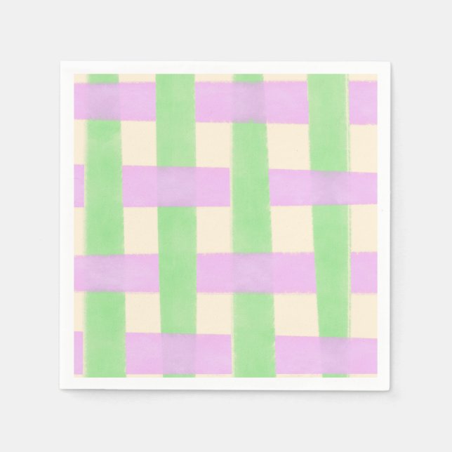 Purple and Green Plaid Napkin (Front)