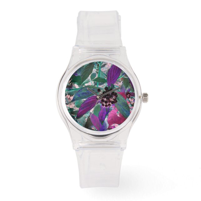 Purple and green plant watch (Front)