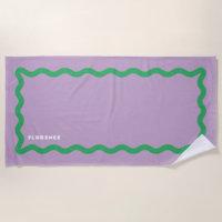 Purple and Green Squiggle with Text