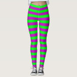 Purple and Green Stripes Design Leggings<br><div class="desc">Purple and Green horizontal Stripes lines seamless repeat Pattern Design Background Print</div>