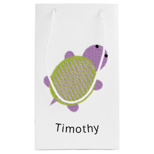 Purple and Green Turtle Small Gift Bag