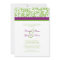 Purple and Green Wedding Invitation