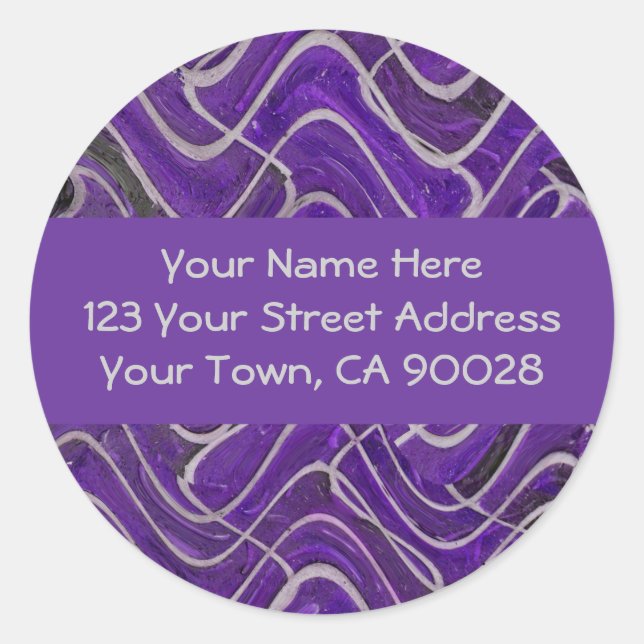 purple and grey address labels (Front)
