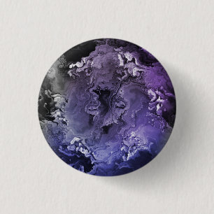 Purple and Grey Marble Agate 3 Cm Round Badge