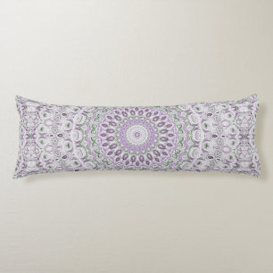 Purple and Grey Medallion Design Body Cushion