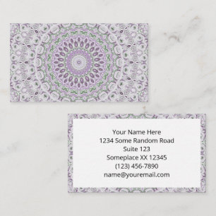 Purple and Grey Medallion Design Business Card