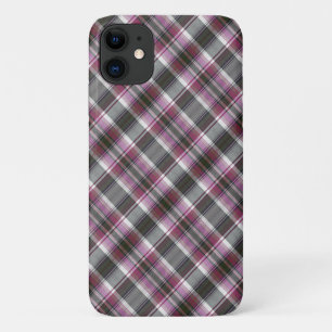 Purple and Grey Plaid Case-Mate iPhone Case