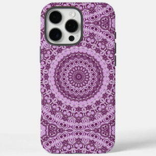 Purple and Lavender Geometric Mandala Pattern iPhone 16 Pro Max Case
