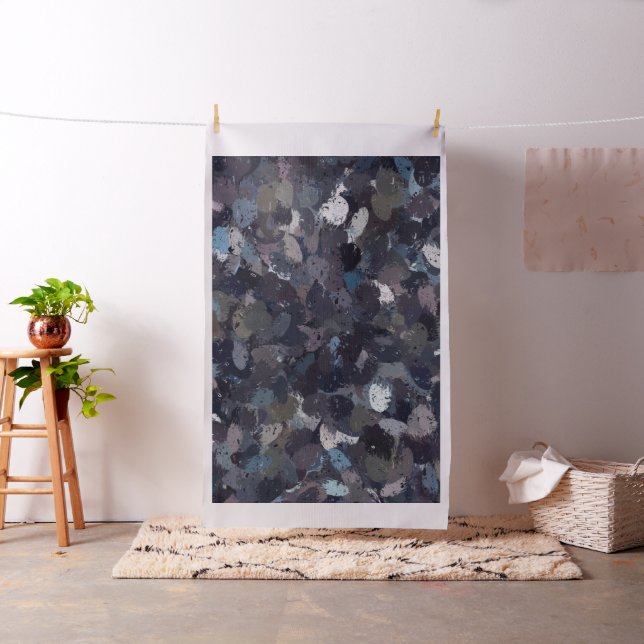Purple and Lavender Paint Splatter Poplin Fabric (In Situ)