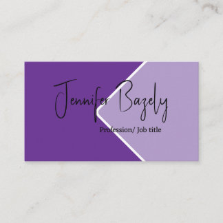 Purple and lilac bold minimalist Business Card